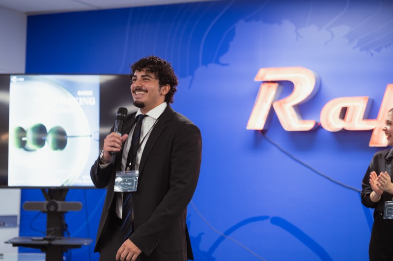 Alex Abourjeily speaking to the room