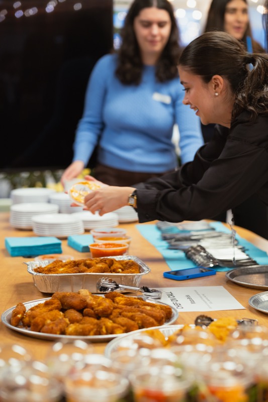 Food table at the event